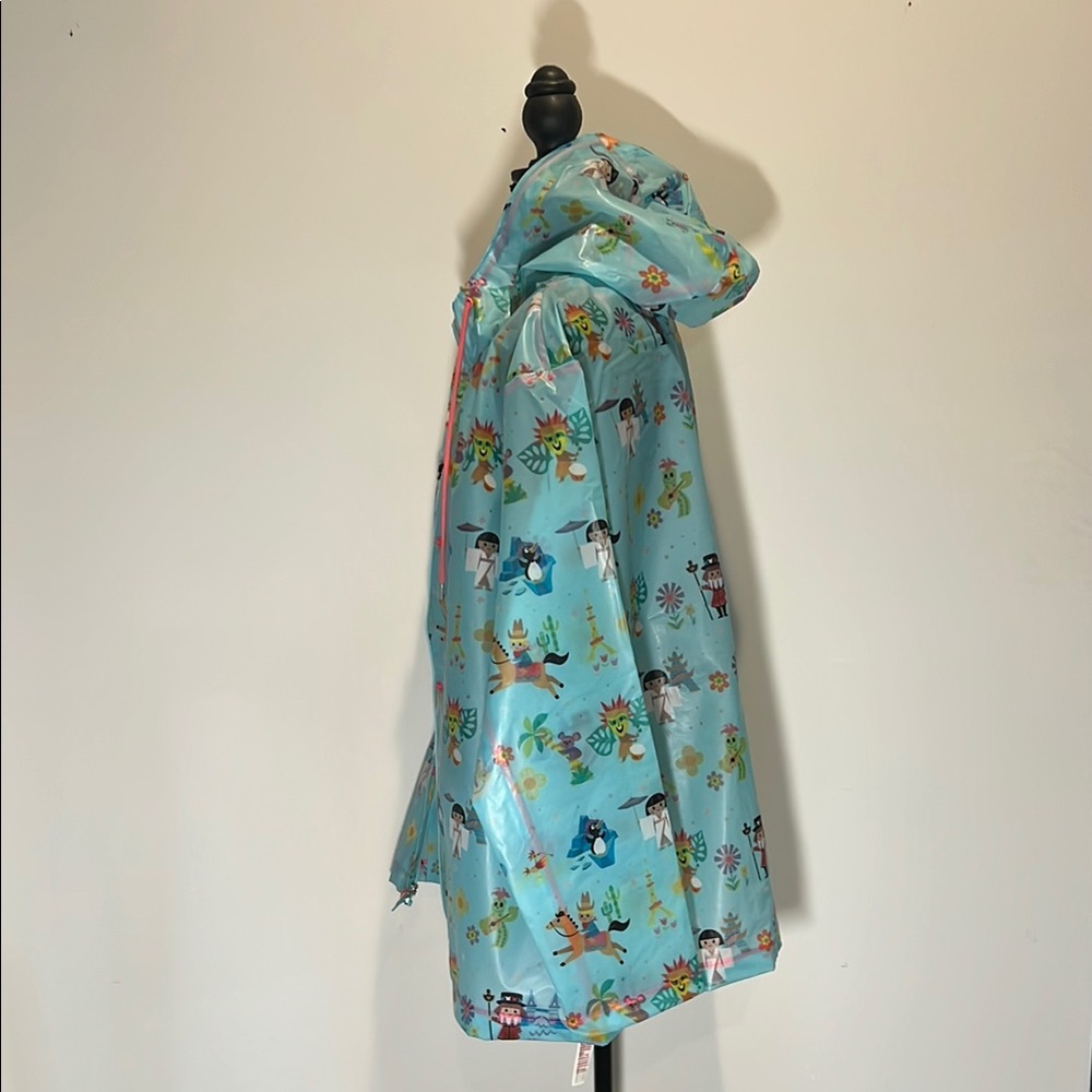 Disney Light Blue Character Pattern Raincoat - Picture 2 of 5